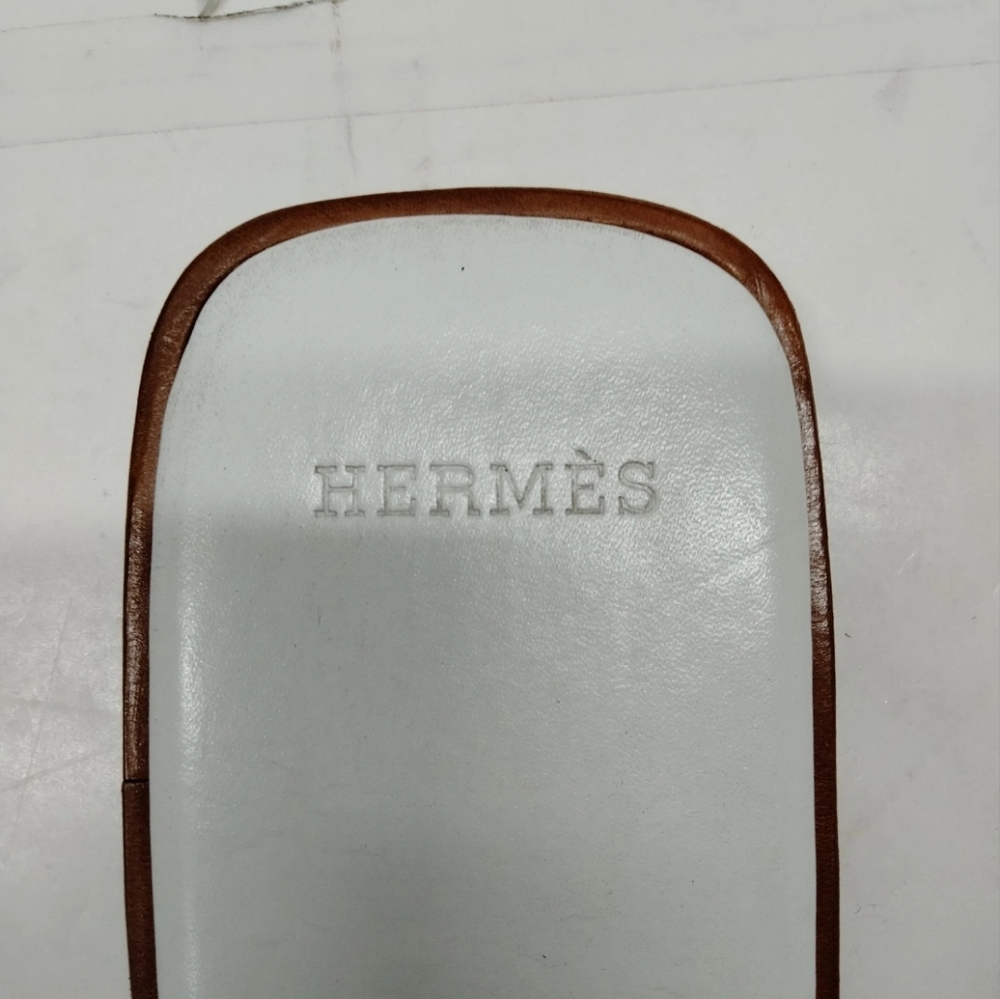 Hermes White Slide Sandals - Picture 9 of 14